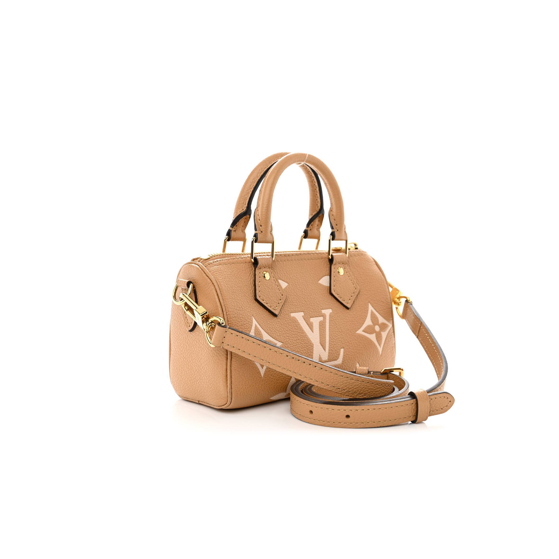 LOUIS VUITTON EMPREINTE MONOGRAM GIANT NANO SPEEDY ARIZONA CREME M81625 (16*10*7.5cm)